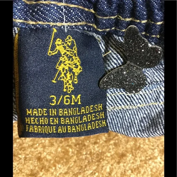 US POLO ASSOCIATION INFANT JEANS and SHIRT 3-6 mo. - Picture 6 of 8